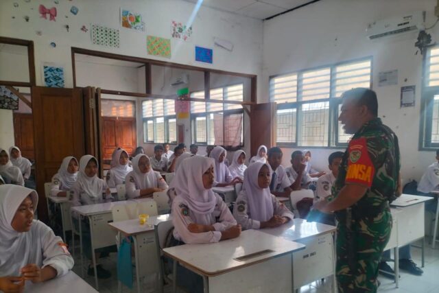 Danramil 0602-02/Kasemen Kerahkan Babinsa, Bentuk Karakter Unggul Pelajar SMK Negeri 6 Kota Serang