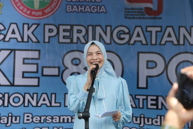 Bupati Serang Ratu Zakiyah Tegaskan Komitmen Tingkatkan Kompetensi Pendidik pada HUT ke-80 PGRI dan HGN