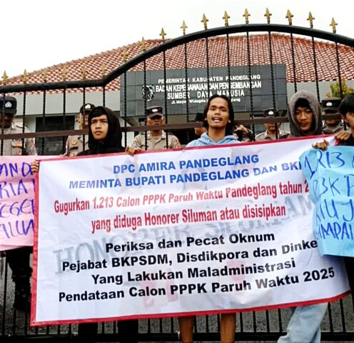 1.213 Calon PPPK Paruh Waktu di Pandeglang Disoal, AMIRA Unras di BPKSDM dan Disdikpora