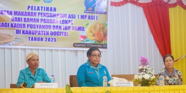 TP PKK Dogiyai Gelar Pelatihan Pengolahan MP-ASI Berbasis Pangan Lokal