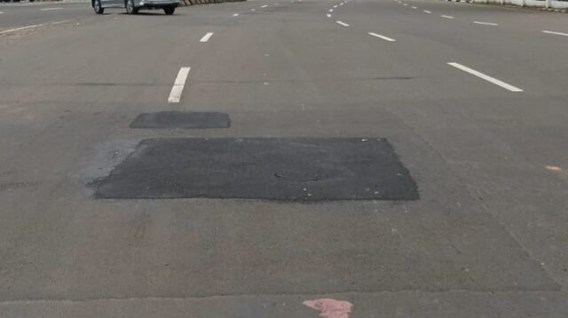 Tambal Sulam di Ruas Jalan Palima–Boru Pakupatan Rusak Sehari Setelah Dikerjakan