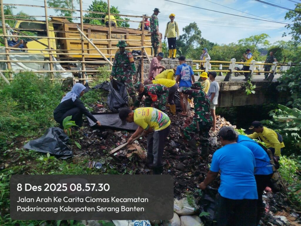 KOPISUSU dan Kodim 0602/Serang Gelar Aksi Bersih Sungai dan Tanam 1.050 Pohon di Padarincang