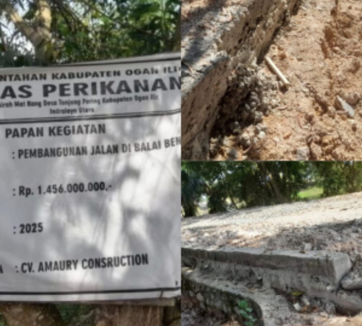 Pekerjaan Dinas Perikanan Ogan Ilir Diduga Asal Jadi, Publik Desak Penegak Hukum Usut Dugaan Permainan Anggaran Pekerjaan Dinas Perikanan Ogan Ilir Diduga Asal Jadi, Publik Desak Penegak Hukum Usut Dugaan Permainan Anggaran