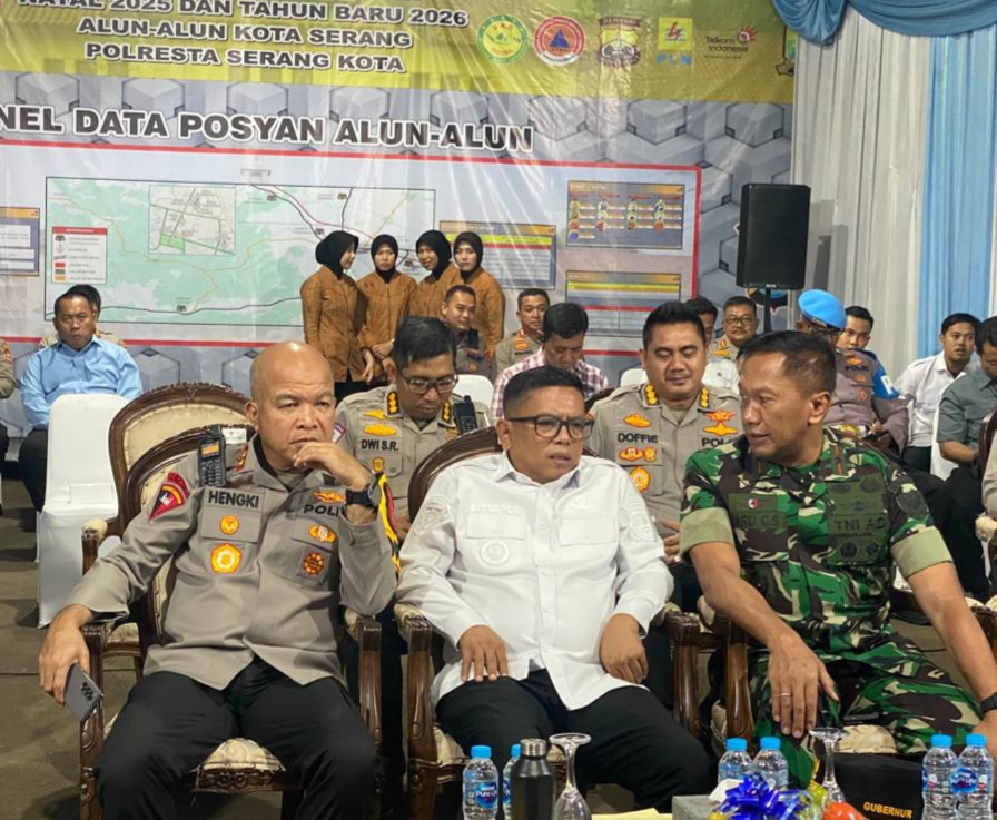 Danrem 064/MY Pantau Pergantian Malam Tahun Baru 2026 di Kota Serang