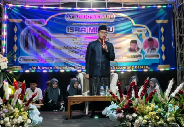 Kades Sindangheula Hadiri Peringatan Isra Mi’raj di Masjid Jami’ Al-Ikhlas Beluwen