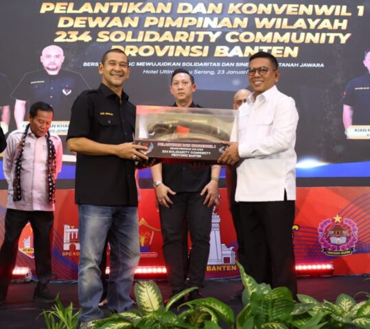 Hadiri Pelantikan DPW 234 SC Banten, Andra Soni Ajak Bangun Ekosistem Pembangunan Positif