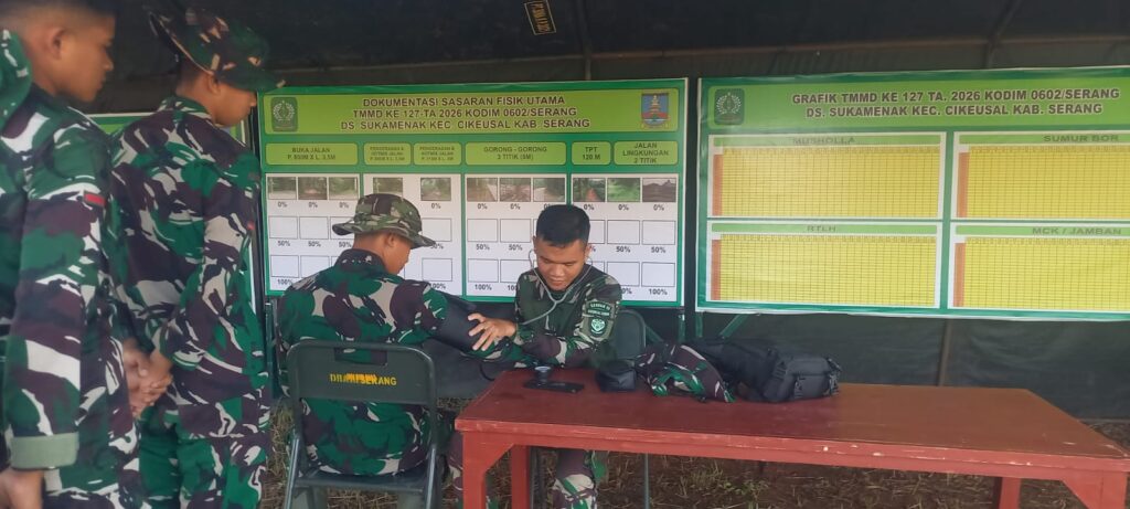 Di Balik Pembangunan TMMD 127, Prajurit Jalani Pemeriksaan Kesehatan Rutin