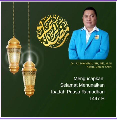 Ketua Umum KNPI Dr. Ali Hanafiah, SH, SE, M. Si mengucapkan selamat melaksanakan ibadah puasa Ramadhan 1447 H