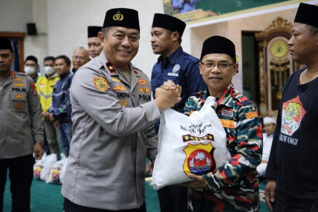 Polda Banten Buka Puasa Bersama Driver Ojol dan Ormas