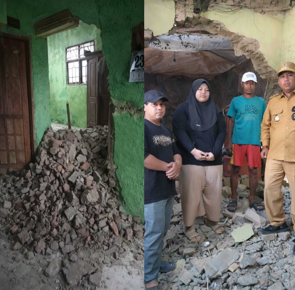 Tembok Kamar Rumah Warga Ambruk di Walantaka, Diduga Akibat Bangunan Rapuh dan Hujan Deras