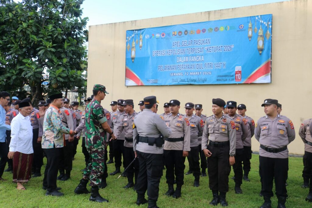 Dandim 0602/Serang Hadiri Apel Gelar Pasukan Operasi Ketupat Maung