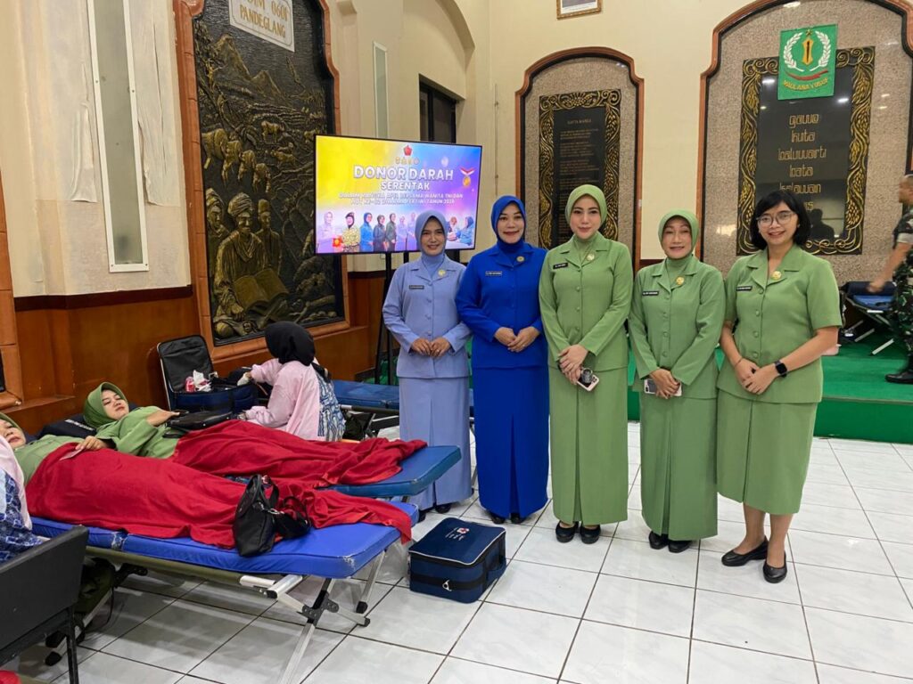 HUT Dharma Pertiwi, Donor Darah di Korem 064/MY Lampaui Target