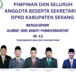 Pimpinan dan Seluruh Anggota beserta Sekretariat DPRD Kabupaten Serang Mengucapkan Selamat Hari Bhakti Pemasyarakatan