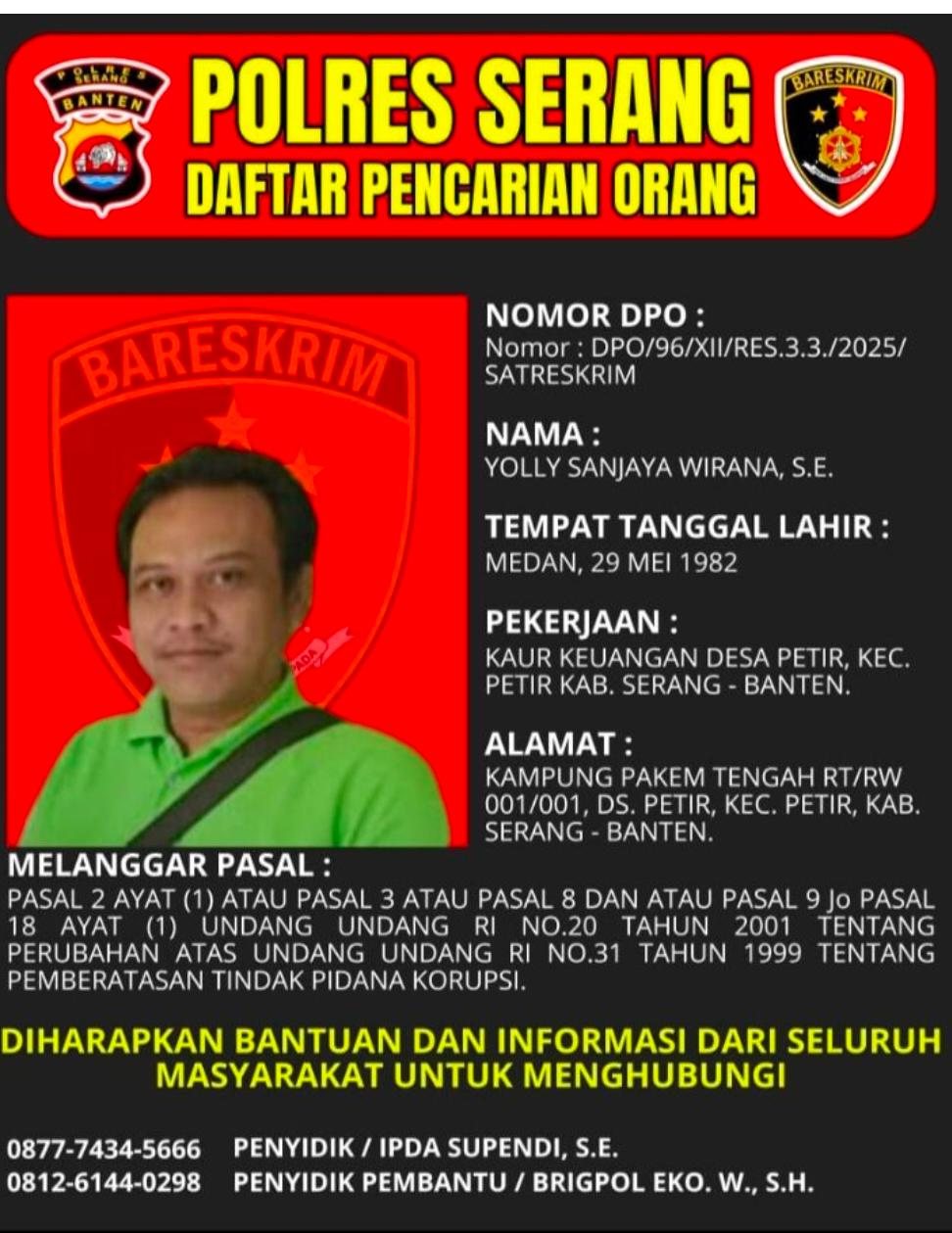 DPO Korupsi Dana Desa Rp1 Miliar Lebih Ditangkap di Serang