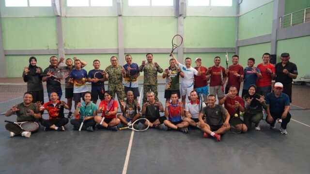 Turnamen Tenis Antar Satuan Warnai HUT ke-60 Korem 064/MY