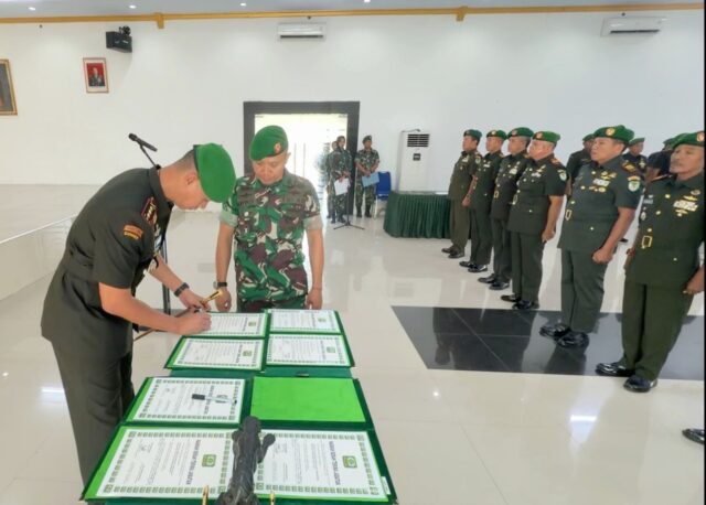 Sembilan Danramil Kodim 0602/Serang Berganti Jabatan