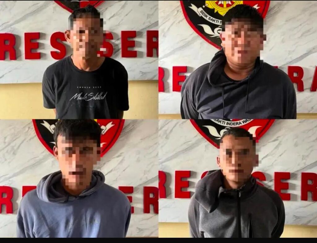 Empat Spesialis Congkel Jendela Ditangkap Usai Beraksi di Kibin