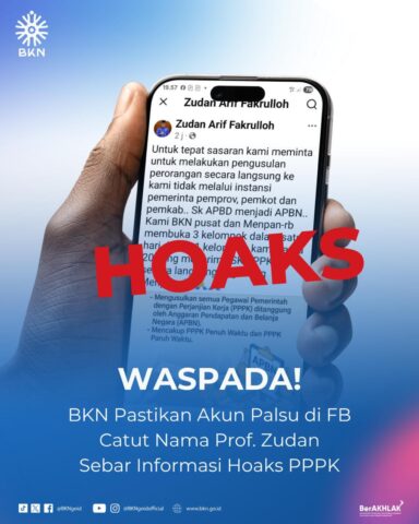 BKN: Akun Facebook Palsu Catut Nama Prof. Zudan Sebarkan Hoaks PPPK