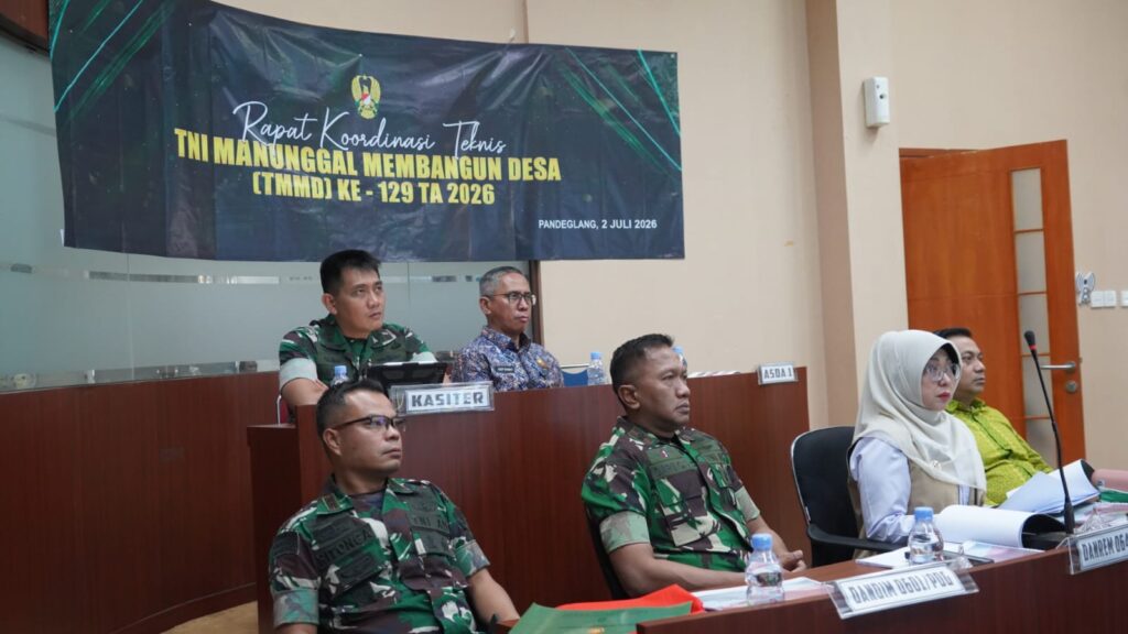 Danrem 064/Maulana Yusuf Ikuti Rakornis TMMD Ke-129 Secara Daring Danrem 064/Maulana Yusuf Ikuti Rakornis TMMD Ke-129 Secara Daring