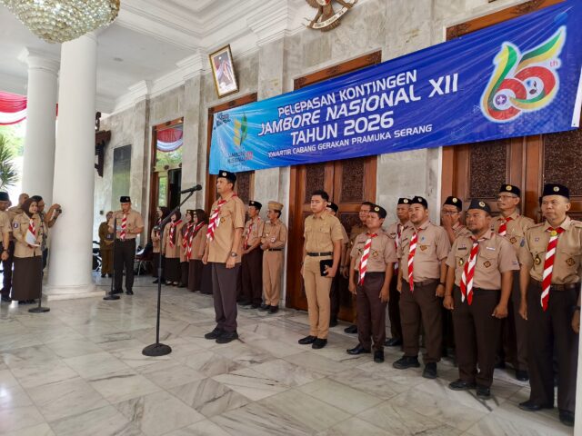 Kontingen Jambore Nasional XII Dilepas, Sekda Serang Tekankan Mental dan Fisik