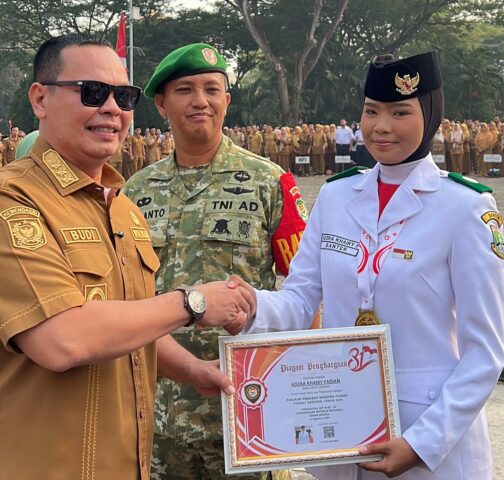 Paskibraka Nasional Asal Kota Serang Terima Penghargaan dari Wali Kota