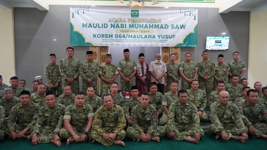 Danrem 064/MY: Keteladanan Nabi Muhammad SAW Jadi Landasan Pengabdian Prajurit