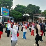 Sambut Hari Lalu Lintas Bhayangkara, Satlantas Polres Serang Gelar Senam dan Pengobatan Gratis