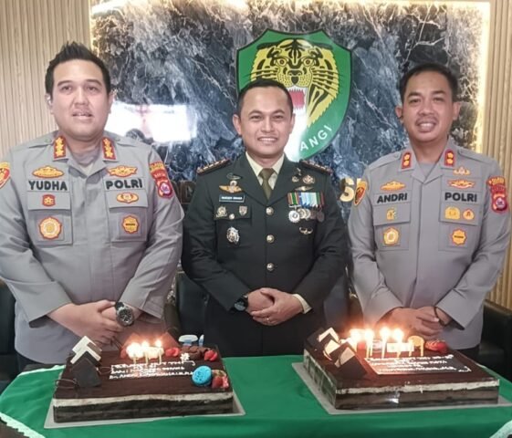 Kapolres Serang dan Kapolresta Serang Kota Ucapkan HUT ke-81 TNI, Dandim : TNI-Polri Harus Solid