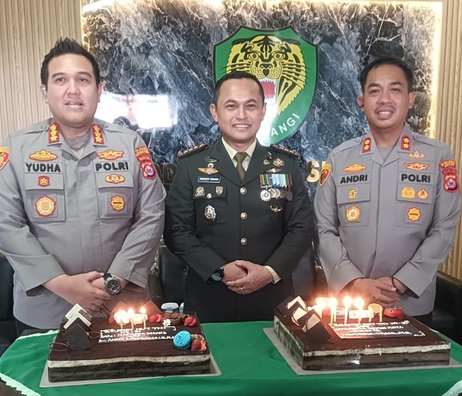 Kapolres Serang dan Kapolresta Serang Kota Ucapkan HUT ke-81 TNI, Dandim : TNI-Polri Harus Solid